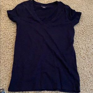 Navy v neck